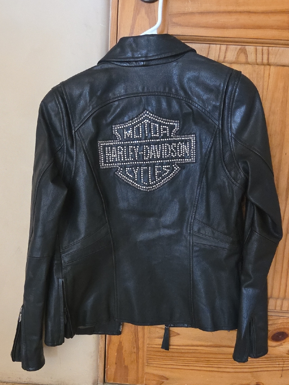 Harley-Davidson Black Leather Jacket with Studded Logo